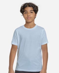 Threadfast Apparel T1000B Youth Epic Cotton T-Shirt – Light Blue (on model)