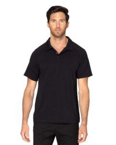 Threadfast Apparel 382PL Men’s Impact Polo – Black (on model)