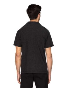 Threadfast Apparel 382PL Men’s Impact Polo – Black Heather (on model back)