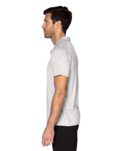 Threadfast Apparel 382PL Men’s Impact Polo – Heather Grey (on model side)