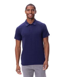 Threadfast Apparel 382PL Men’s Impact Polo – Navy (on model)