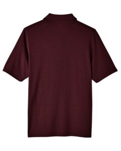 North End NE100 Men’s JAQ Snap-Up Stretch Performance Polo – Burgundy (back)