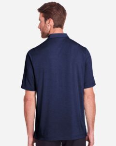 North End NE100 Men’s JAQ Snap-Up Stretch Performance Polo – Classic Navy (on model back)