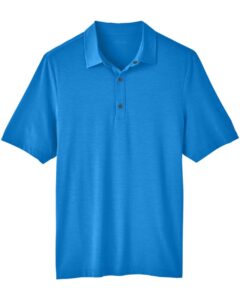 North End NE100 Men’s JAQ Snap-Up Stretch Performance Polo – Light Nautical Blue