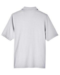 North End NE100 Men’s JAQ Snap-Up Stretch Performance Polo – Platinum (back)