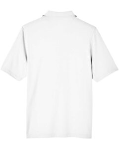 North End NE100 Men’s JAQ Snap-Up Stretch Performance Polo – White (back)