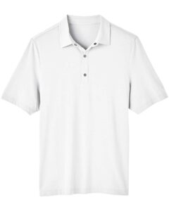 North End NE100 Men’s JAQ Snap-Up Stretch Performance Polo – White