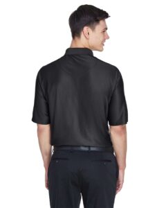 UltraClub 8415 Men’s Cool & Dry Elite Performance Polo – Black (on model back)