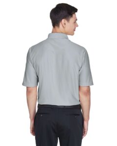 UltraClub 8415 Men’s Cool & Dry Elite Performance Polo – Grey (on model back)