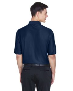 UltraClub 8415 Men’s Cool & Dry Elite Performance Polo – Navy (on model back)