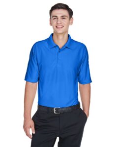 UltraClub 8415 Men’s Cool & Dry Elite Performance Polo – Royal (on model)
