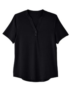 North End NE100W Women’s JAQ Snap-Up Stretch Performance Polo – Black