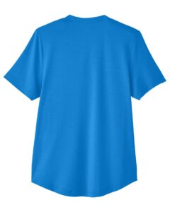 North End NE100W Women’s JAQ Snap-Up Stretch Performance Polo – Light Nautical Blue (back)