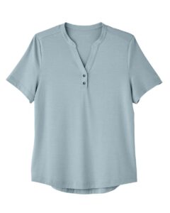 North End NE100W Women’s JAQ Snap-Up Stretch Performance Polo – Opal Blue