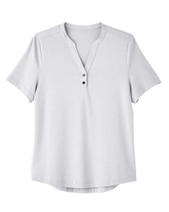 North End NE100W Women’s JAQ Snap-Up Stretch Performance Polo – Platinum
