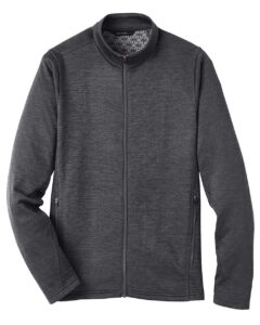 North End NE712 Men’s Flux 2.0 Full-Zip Jacket – Black Heather/ Carbon