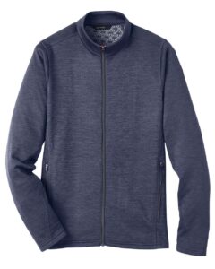 North End NE712 Men’s Flux 2.0 Full-Zip Jacket – Classic Navy Heather/ Carbon