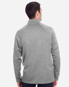 North End NE712 Men’s Flux 2.0 Full-Zip Jacket – Light Heather/ Carbon (on model back)