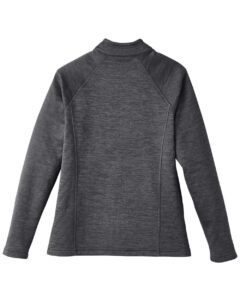 North End NE712W Women’s Flux 2.0 Full-Zip Jacket – Black Heather/ Carbon (back)