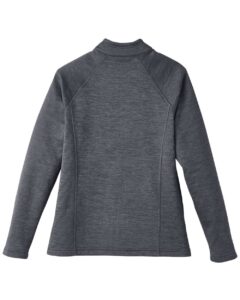 North End NE712W Women’s Flux 2.0 Full-Zip Jacket – Carbon Heather/ Black (back)