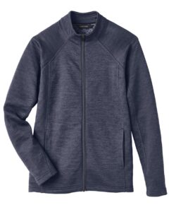 North End NE712W Women’s Flux 2.0 Full-Zip Jacket – Classic Navy Heather/ Carbon