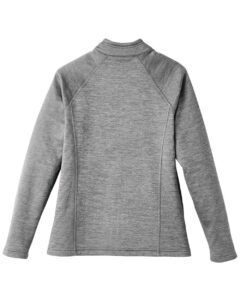 North End NE712W Women’s Flux 2.0 Full-Zip Jacket – Light Heather/ Carbon (back)