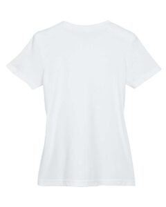 UltraClub 8620L Women’s Cool and Dry Performance T-Shirt – White (back)
