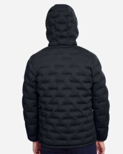 North End NE708 Men’s UTK SubDown Loft Puffer Jacket – Black/ Carbon (on model back)