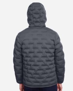 North End NE708 Men’s UTK SubDown Loft Puffer Jacket – Carbon/ Black (on model back)