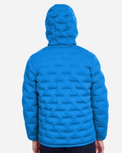 North End NE708 Men’s UTK SubDown Loft Puffer Jacket – Olympic Blue/ Carbon (on model back)