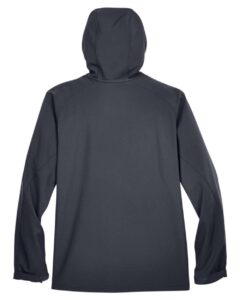 North End 88166 Men’s Prospect Two-Layer Fleece Bonded Soft Shell Hooded Jacket – Fossil Grey (back)