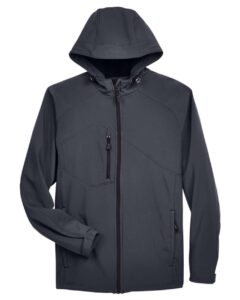 North End 88166 Men’s Prospect Two-Layer Fleece Bonded Soft Shell Hooded Jacket – Fossil Grey