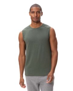 Threadfast Apparel 382T Unisex Impact Tank Top – Army (on model)