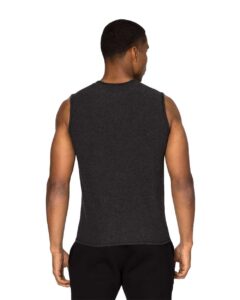 Threadfast Apparel 382T Unisex Impact Tank Top – Black Heather (on model back)