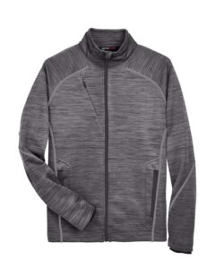 North End 88697 Men’s Flux Mélange Bonded Fleece Jacket – Carbon/ Black