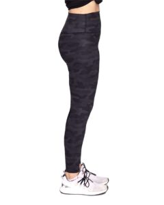 Threadfast Apparel 280L Women’s Impact Leggings – Dark Camo (on model side)