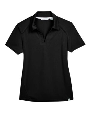 North End 78632 Women’s Recycled Polyester Performance Pique Polo – Black