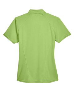 North End 78632 Women’s Recycled Polyester Performance Pique Polo – Cactus Green (back)