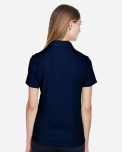 North End 78632 Women’s Recycled Polyester Performance Pique Polo – Night (on model back)