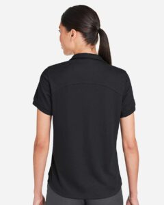 North End NE112W Women’s Express Tech Performance Polo – Black (on model back)