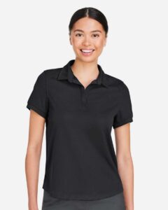 North End NE112W Women’s Express Tech Performance Polo – Black (on model)
