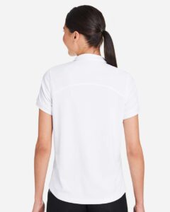 North End NE112W Women’s Express Tech Performance Polo – White (on model side)