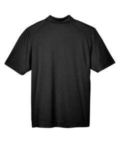 North End 88632 Men’s Recycled Polyester Performance Pique Polo – Black (back)
