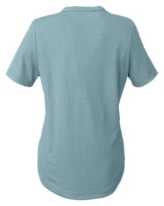 North End NE102W Women’s Replay Recycled Polo – Opal Blue (back)