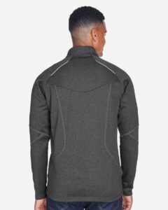 North End 88174 Men’s Gravity Performance Fleece Jacket – Carbon Heather (on model back)