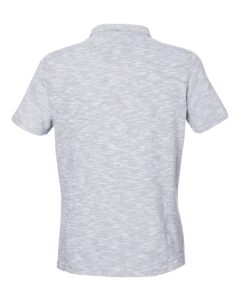 North End NE115W Women’s Eclipse Jacquard Polo – Platinum Heather (back)