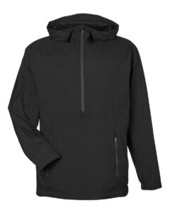 North End NE810 Men’s Aura Lightweight Packable Anorak – Black/ Carbon