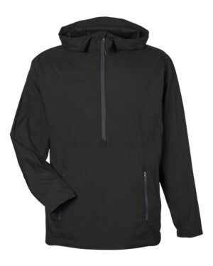 North End NE810 Men’s Aura Lightweight Packable Anorak – Black/ Carbon