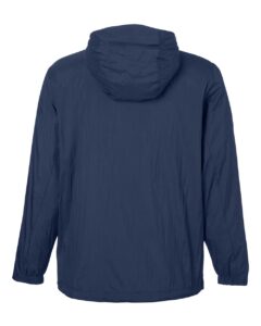 North End NE810 Men’s Aura Lightweight Packable Anorak – Classic Navy/ Carbon (back)