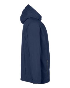 North End NE810 Men’s Aura Lightweight Packable Anorak – Classic Navy/ Carbon (side)